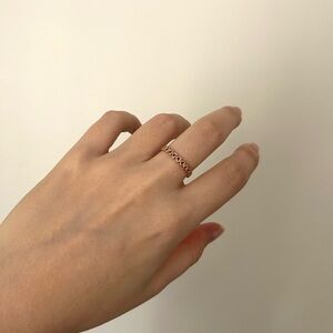 Pandora Rose Gold Band of Hearts Ring